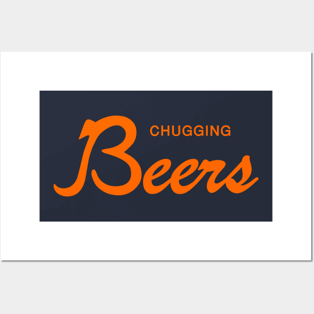 Chugging Beers Script Wall Art by miniBOB